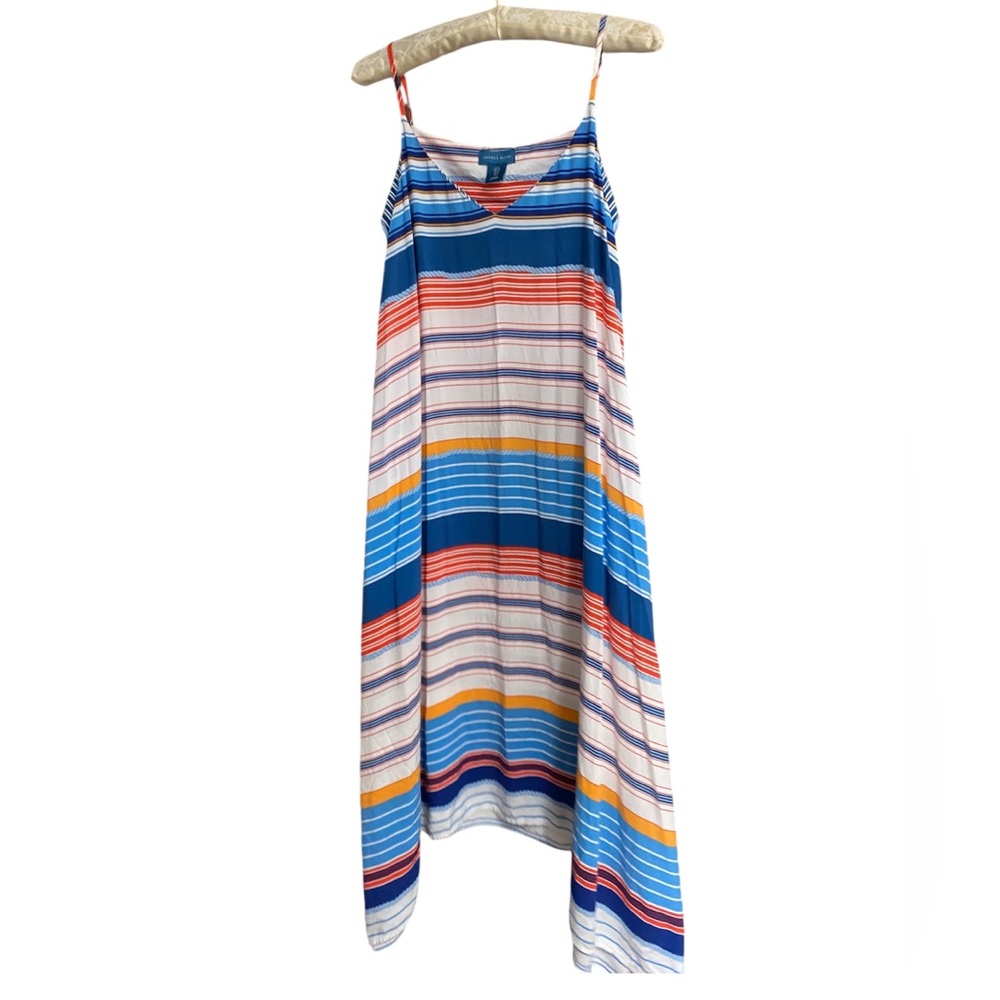 Anthropologie Antibes Blanc Striped Midi Dress Womemn S Beachy‎ Coastal Cover-Up